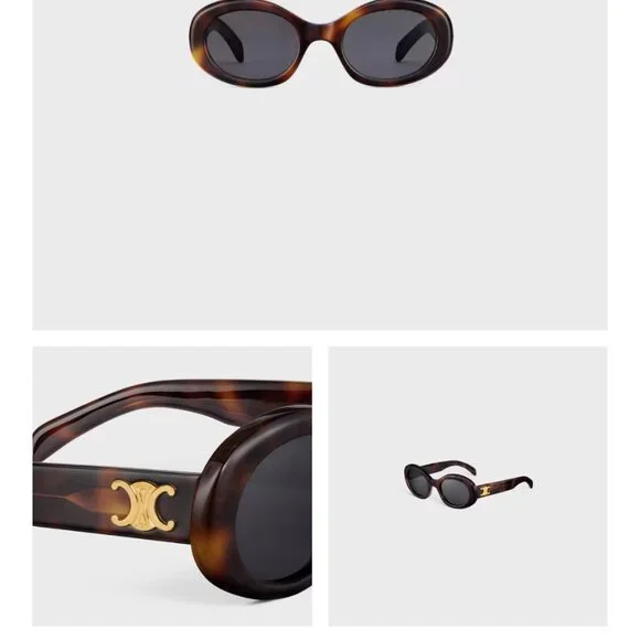 CELINE Triomphe Sunglasses in Tortoiseshell - Picture 6 of 6